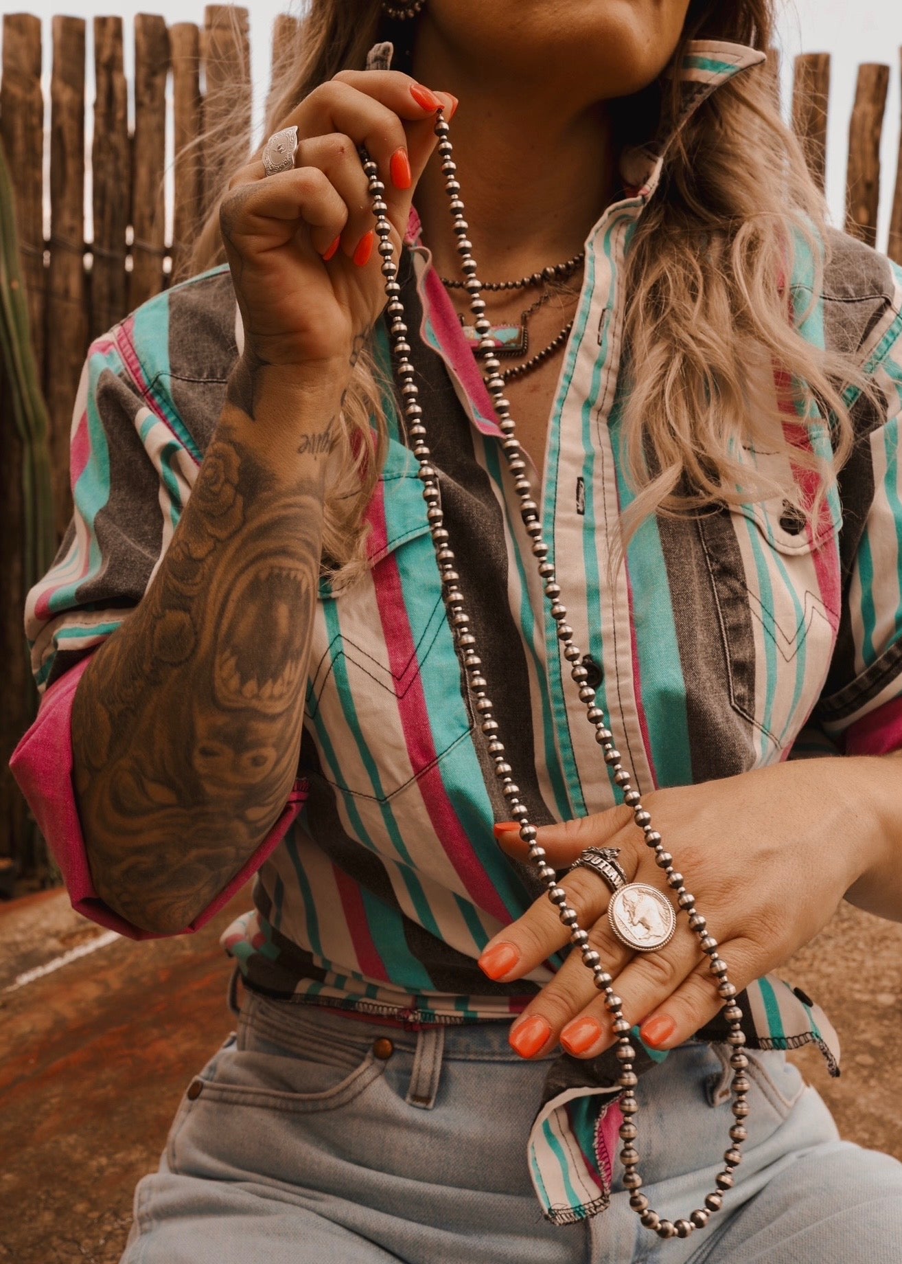 Classic Silver Pearl Necklace