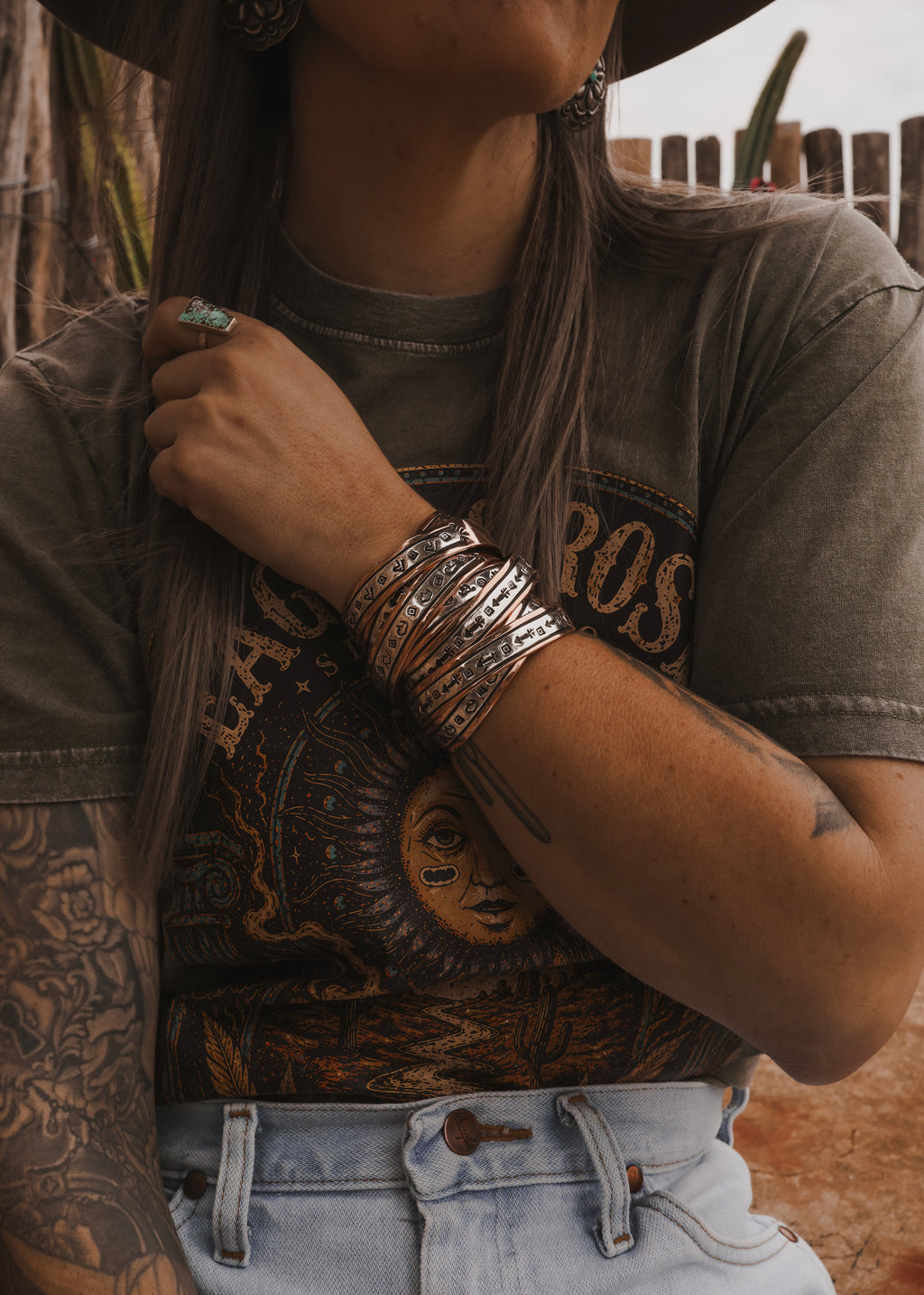 Navajo Copper & Sterling Silver Cuff
