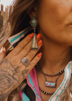 Wild Paloma Statement Earrings - Boulder Turquoise