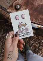 Prairie Rose Earrings - Peruvian Opal
