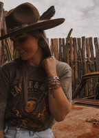 Navajo Copper & Sterling Silver Cuff - Turquoise