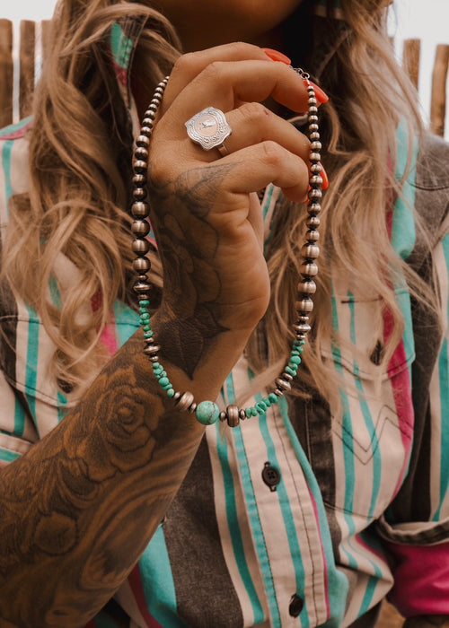 Cimarron Sky Silver Pearl Necklace