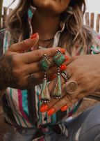 Wild Paloma Statement Earrings - Boulder Turquoise