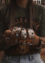Navajo Copper & Sterling Silver Cuff - Turquoise