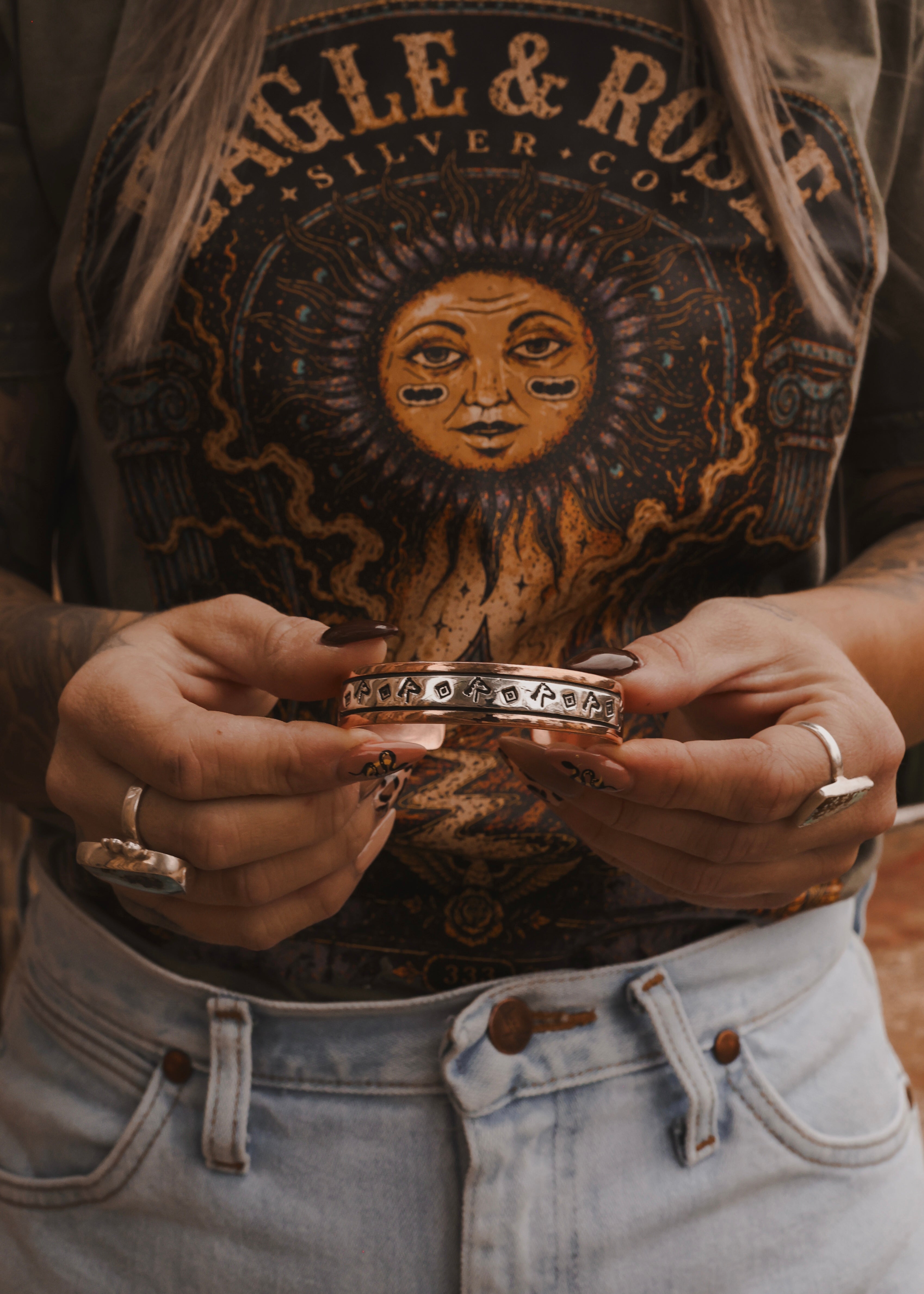 Navajo Copper & Sterling Silver Cuff