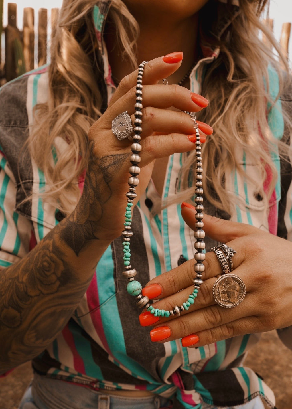 Cimarron Sky Silver Pearl Necklace
