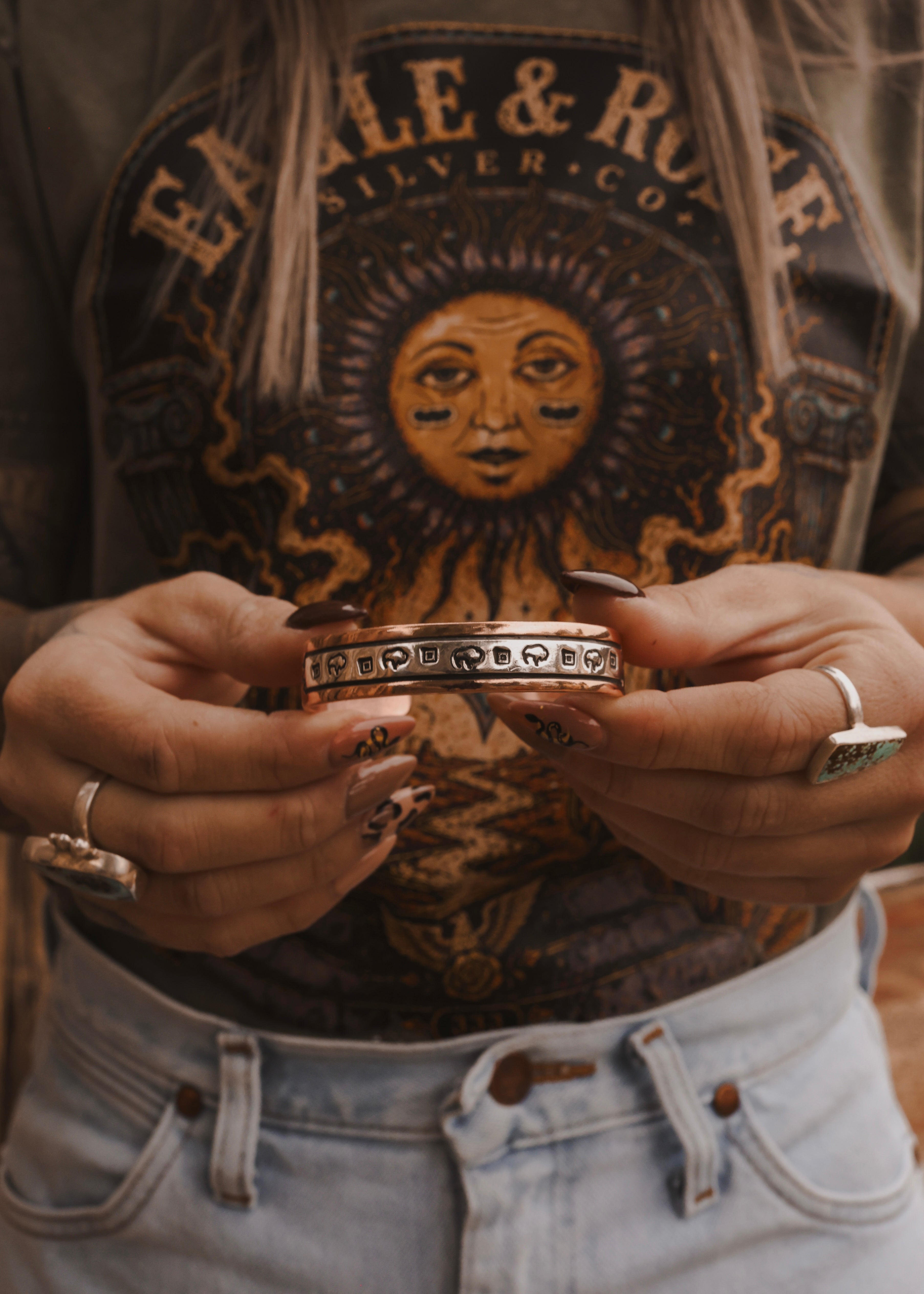 Navajo Copper & Sterling Silver Cuff