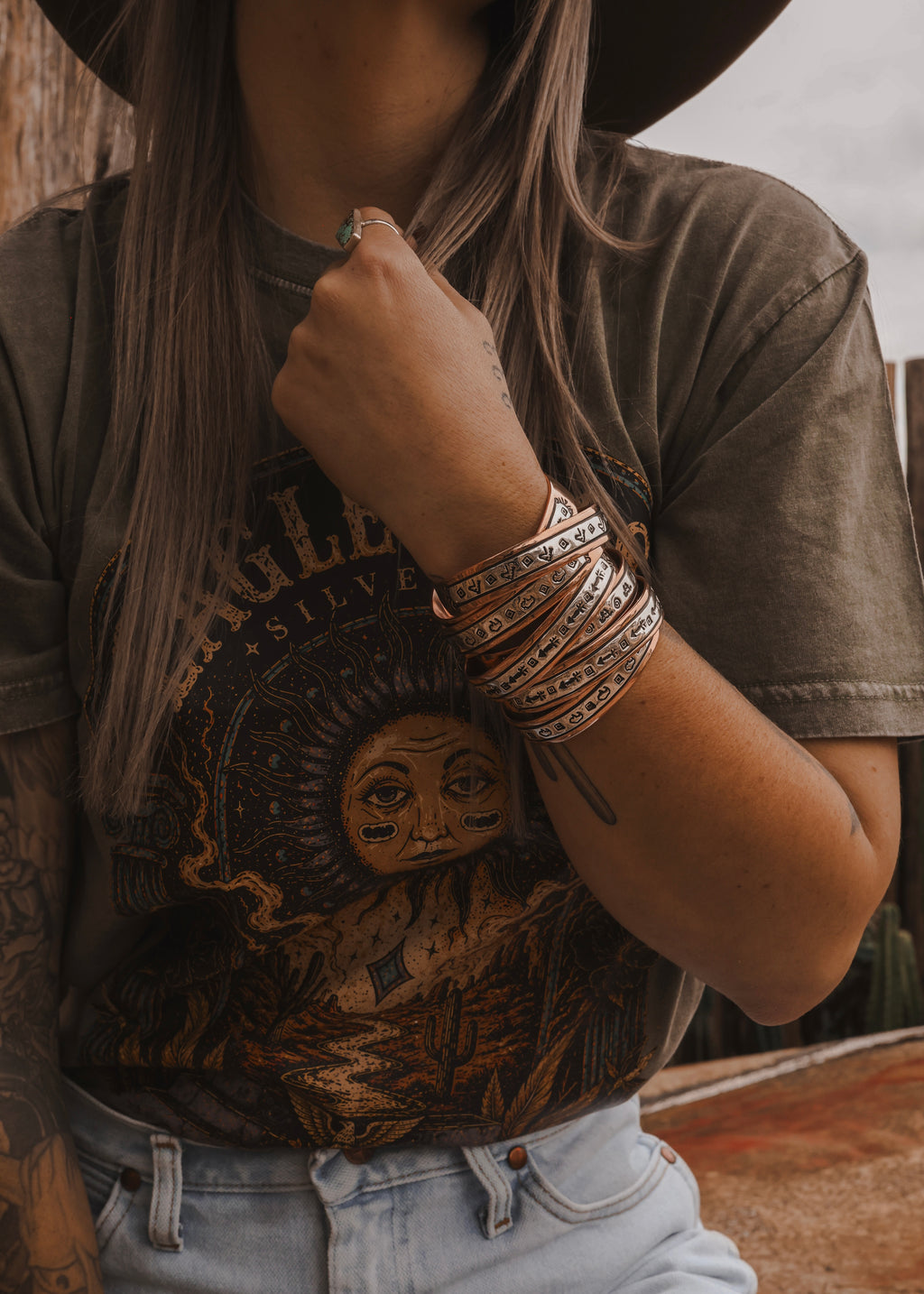 Navajo Copper & Sterling Silver Cuff