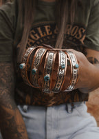Navajo Copper & Sterling Silver Cuff - Turquoise